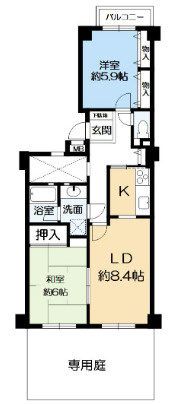 パーク・ハイム芦屋翠ヶ丘20番地B棟の間取り