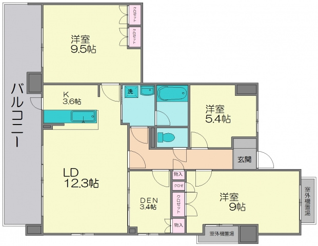 カトルズ旭の間取り