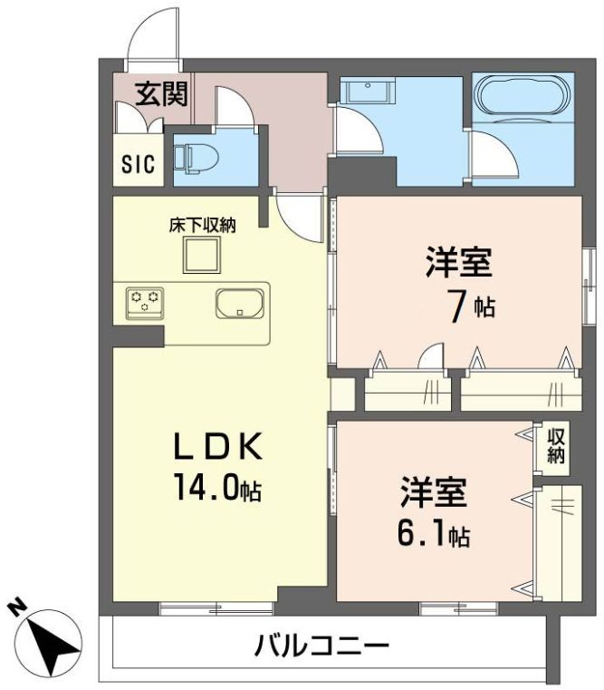 トラストメゾンしらぎくの間取り