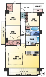 【間取り】 | ヴェリテ千里青葉丘