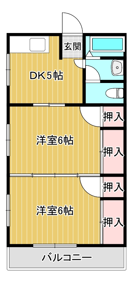 田中ハイツの間取り