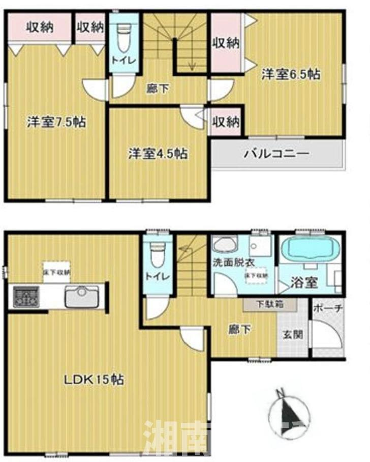 寒川町岡田７丁目１６－１１戸建ての間取り