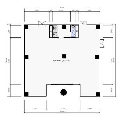 松戸市新松戸１丁目の店舗事務所の間取り