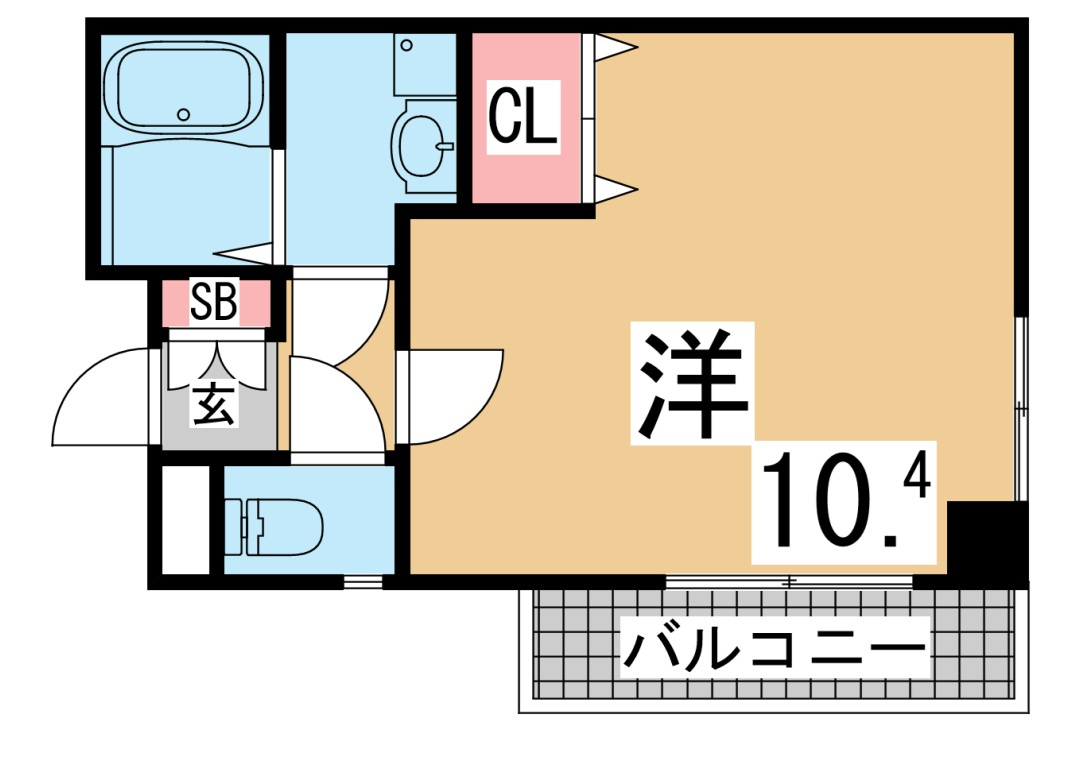 神戸市兵庫区大開通７丁目の賃貸マンションの間取り