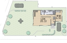 伊奈町大針　中古一戸建ての区画図|1棟