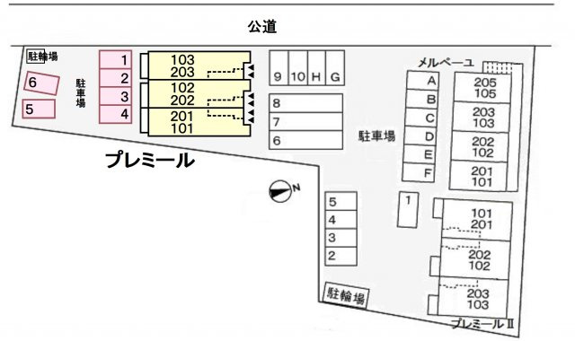 プレミールの区画図