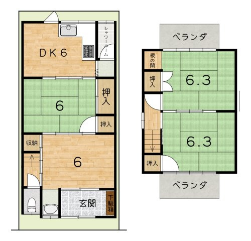 【間取り】 | 上京区御前通下立売上る三丁目東入三助町　中古戸建