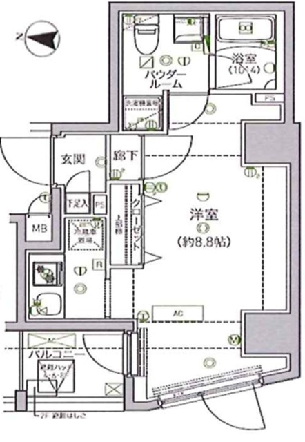ルクレ墨田緑Ⅱの間取り