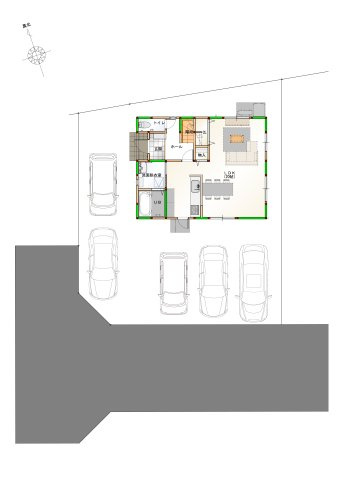 上中町中原建売①の区画図