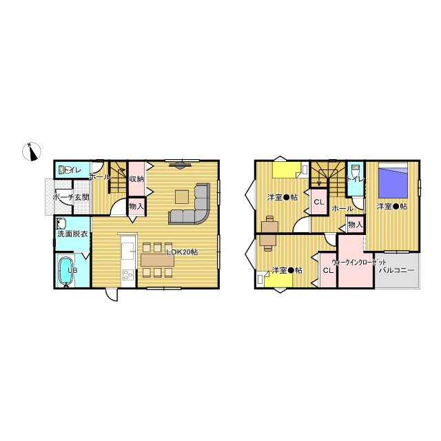 上中町中原建売①の間取り