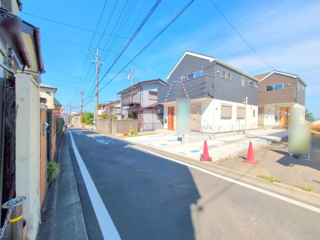ふじみ野市北野２丁目の新築一戸建の前面道路含む現地写真|南東側約4ｍ公道