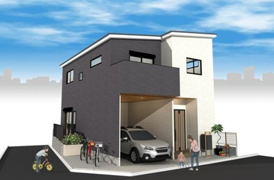 【外観パース】 | 吹田市片山町３丁目　新築一戸建て