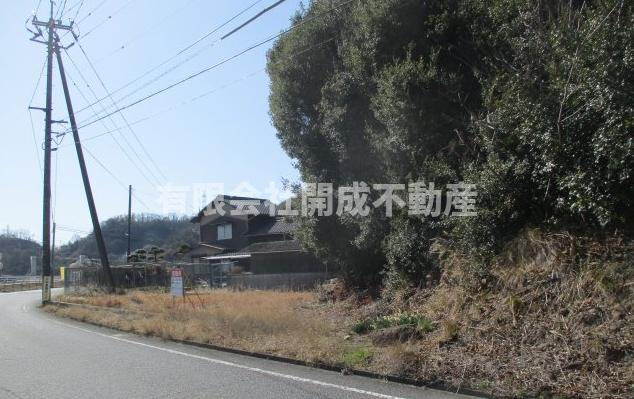 笠岡市神島　売地の前面道路含む現地写真|前面道路含む現地写真です