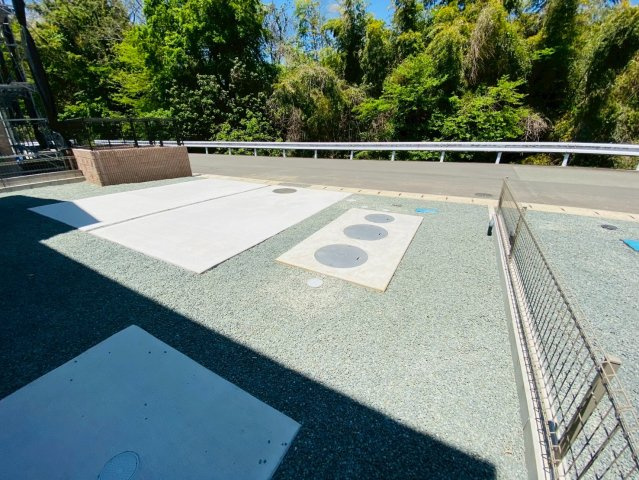 よかタウン／菊池郡大津町室11期／１号棟の前面道路含む現地写真