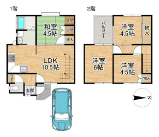 【間取り】 | 小山東花池町貸家