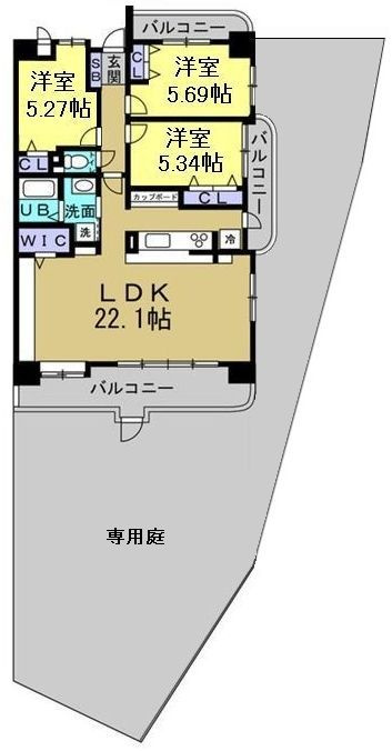 知多郡東浦町大字森岡　サンハウス尾張森岡の間取り
