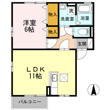 エレガンス シンワ Ｂの間取り