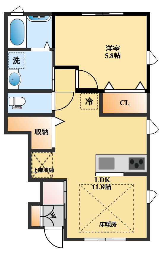 Amazing今村A棟の間取り