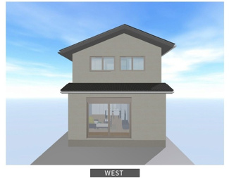 【外観パース】 | 西賀茂榿ノ木町　売土地 | 裏外観イメージ図♪