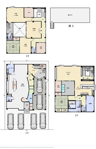安来町鉄骨造３階建建店舗付住宅の間取り|店舗付き住宅になります。プライベート空間を満喫できる設計になります。