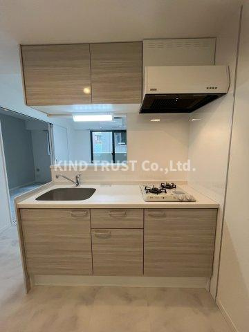 エスグランデ中崎町のキッチン|コンパクトなキッチンで掃除もラクラク