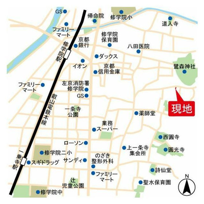 【地図】 | 一乗寺東浦町　新築戸建【2025年4月完成済】