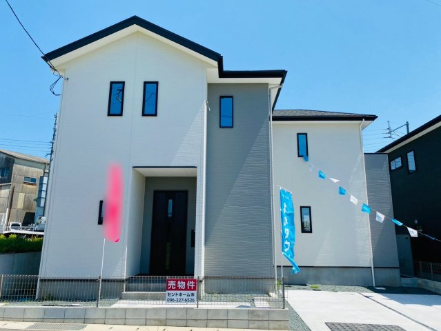 よかタウン／益城町大字広崎2期／１号棟の外観|大型開発地域なので道路幅も余裕があります☆