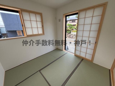 【和室】 | 神戸市垂水区神陵台７丁目　新築戸建1号地　仲介手数料無料！ | 和室です