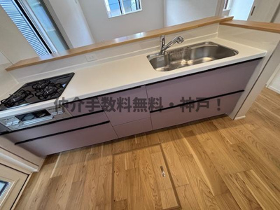 【キッチン】 | 神戸市垂水区神陵台７丁目　新築戸建1号地　仲介手数料無料！ | きれいなキッチンです