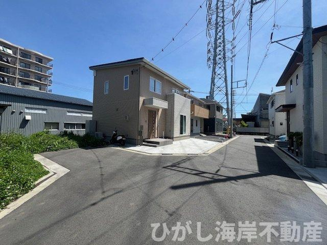 平塚市田村1丁目　売地　全9区画の前面道路含む現地写真|現地外観