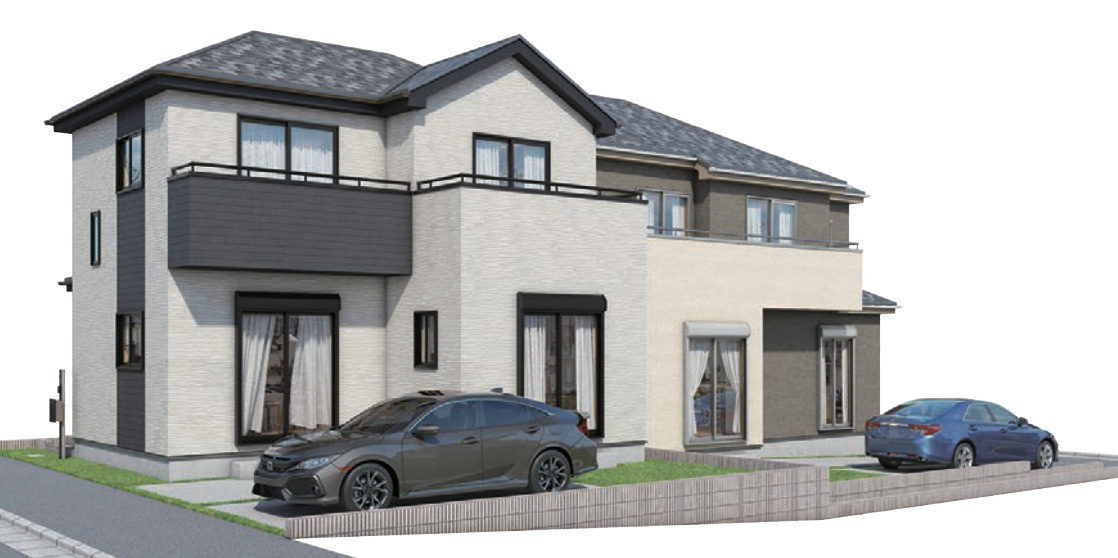 【仲介手数料無料】所沢市花園第１期１号棟　所沢市の新築住宅なら西武ハウジングの外観パース