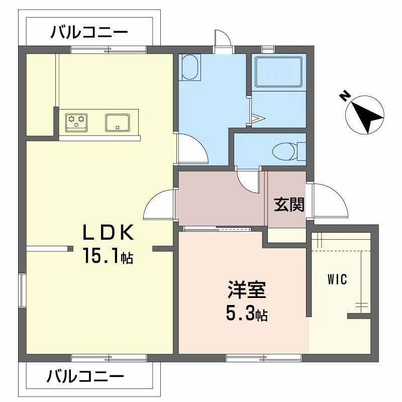 坂の久保ハイツD棟の間取り