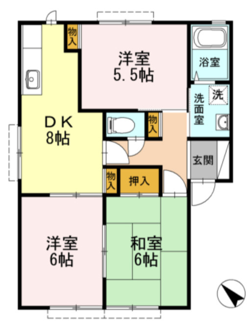ミーツハオスK B棟の間取り