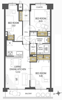 【間取り】 | サンライフ東川口