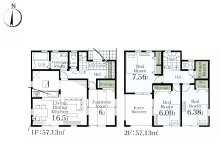 さいたま市西区島根　新築一戸建て　リーブルガーデン　01の間取り|さいたま市西区島根　01、4SLDK、土地面積150.02m2、建物面積114.26m2
