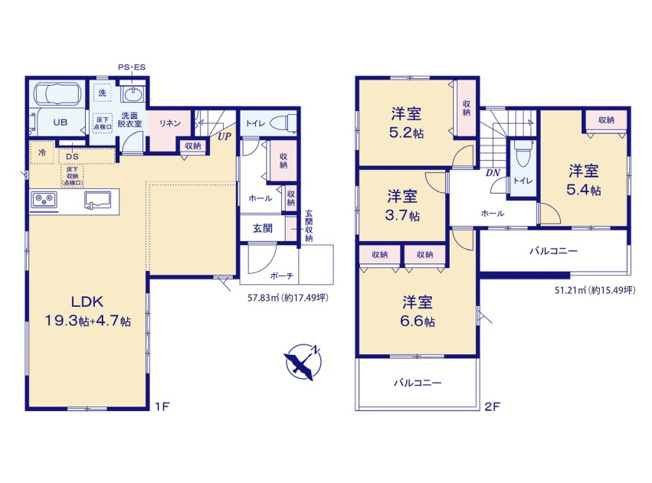 【間取り】 | 福岡市南区中尾3丁目2期　1号棟（全1棟）【仲介手数料無料・0円】 | 平日、土日祝日もお好きな日時にご見学可能です。お気軽にお問合せ下さい。