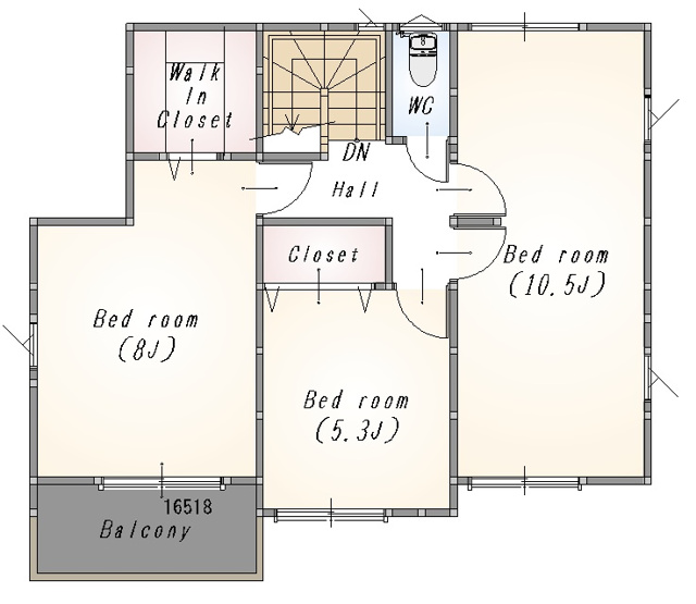 【間取り】 | 収納力+将来設計が魅力のファミリー向け住宅 | 2階間取り