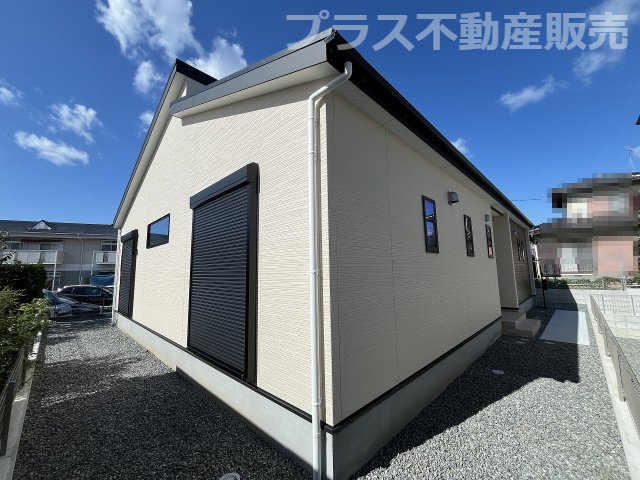 【外観】 | 福岡市東区美和台5丁目6期・平屋　2号棟（全2棟）【仲介手数料無料・0円】 | 現地写真。同じ物件を見るなら、プラス不動産販売にお任せ下さい。