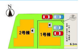 【区画図】 | 福岡市東区美和台5丁目6期・平屋　2号棟（全2棟）【仲介手数料無料・0円】 | 区画図です。2号棟