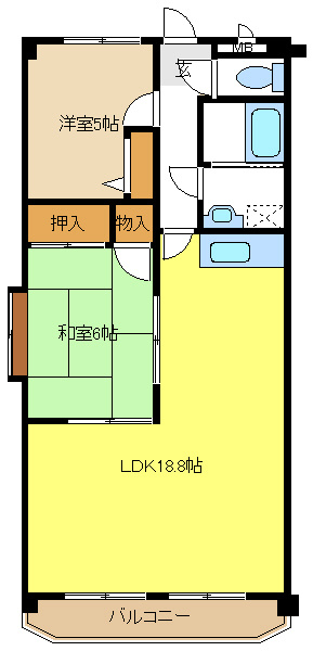 リバーパーク植田東の間取り