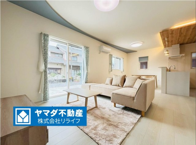 新築戸建　大垣市昼飯　全1区画分譲の前面道路含む現地写真|「現地（2025年9月19日）撮影」　
■前面道路　
■ヤマダ不動産　株式会社リライフ