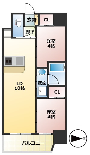 セレニテフラン新大阪の間取り