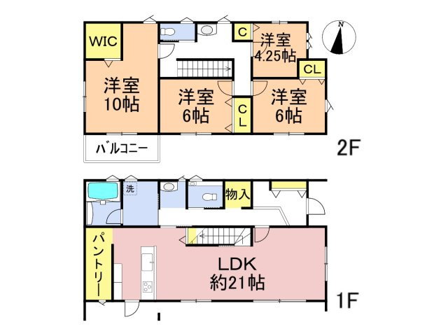 【商談中】新築戸建　岐阜市旦島５丁目　全３区画分譲の間取り|■B棟　■ヤマダ不動産　株式会社リライフ　
■夢のマイホーム購入をフルサポートします！