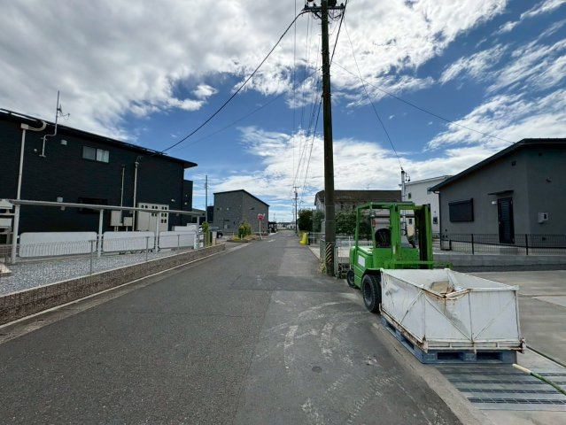 新築戸建　岐阜市旦島５丁目　全３区画分譲の前面道路含む現地写真|■前面道路　■ヤマダ不動産　株式会社リライフ　
■夢のマイホーム購入をフルサポートします！