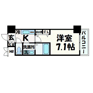 神戸市中央区八雲通１丁目の賃貸マンションの間取り