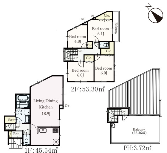 茅ヶ崎市柳島2丁目　新築戸建　全5棟3号棟の外観