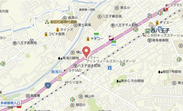 祝：成約済み　ゼファーアートフィールズカームステージ　八王子市　中古マンションの地図|～仲介手数料無料☆八王子ひなた不動産～ゼファーアートフィールズカームステージ
