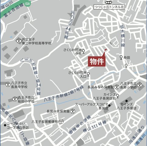 祝：成約済み　八王子市　長房町　売地の地図|～仲介手数料無料☆八王子ひなた不動産～八王子市長房町　売地