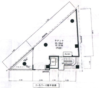 【間取り】 | ９９９９ビル | 中之島FLAG（中之島フラッグ　テナント）間取り