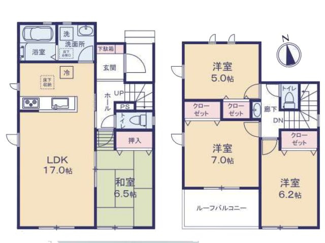 瀬戸市石田町23-1期(全1棟)の間取り